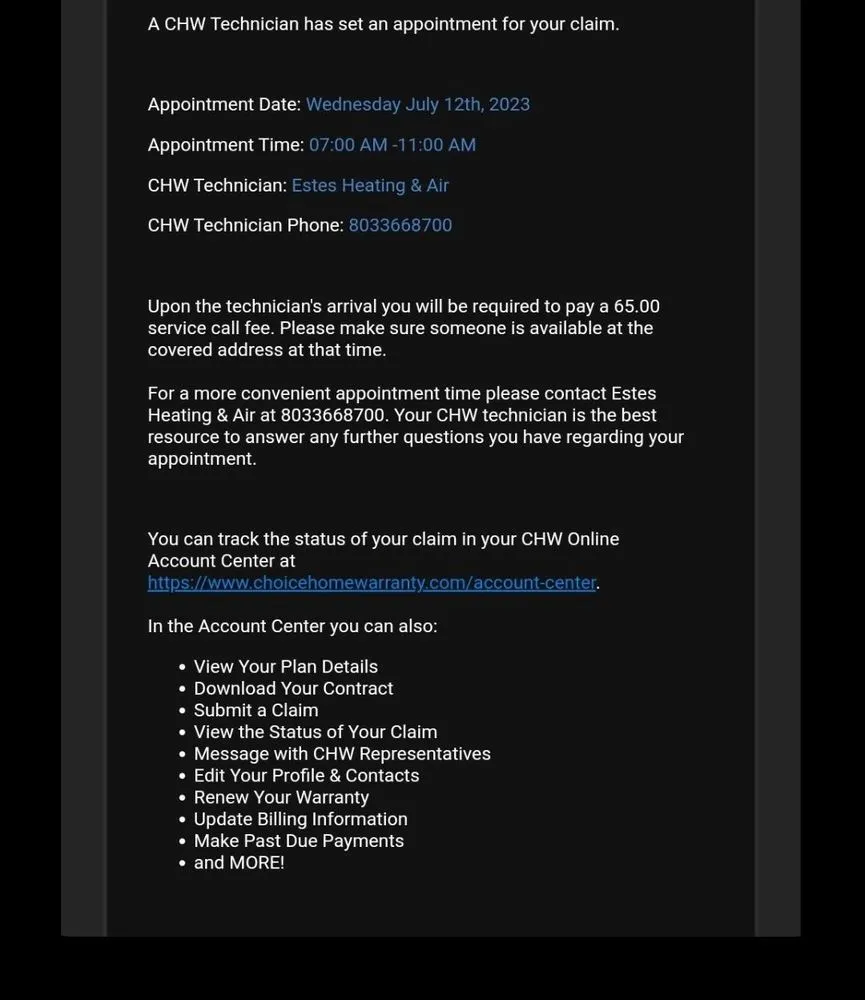 Slide of Estes Heating & Air