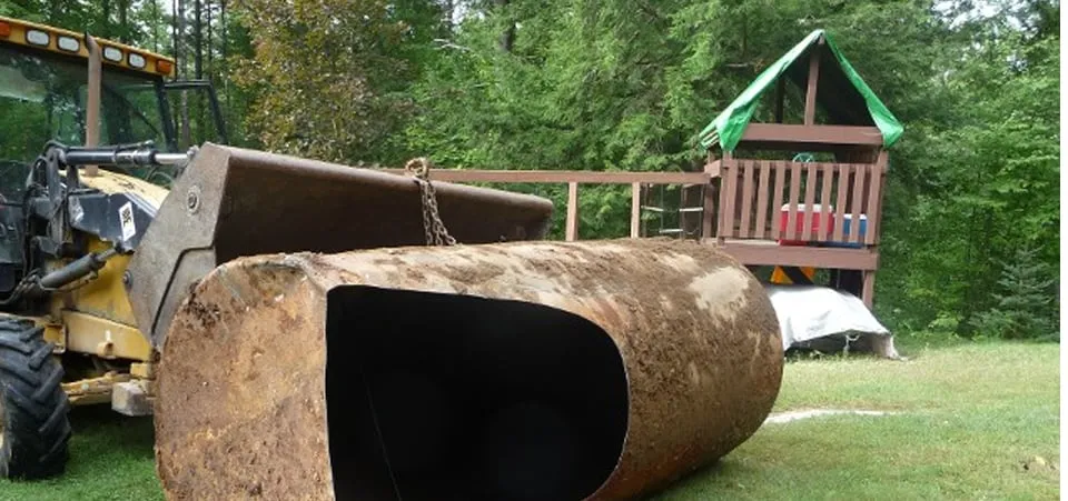 Slide of Etna Tank Removal