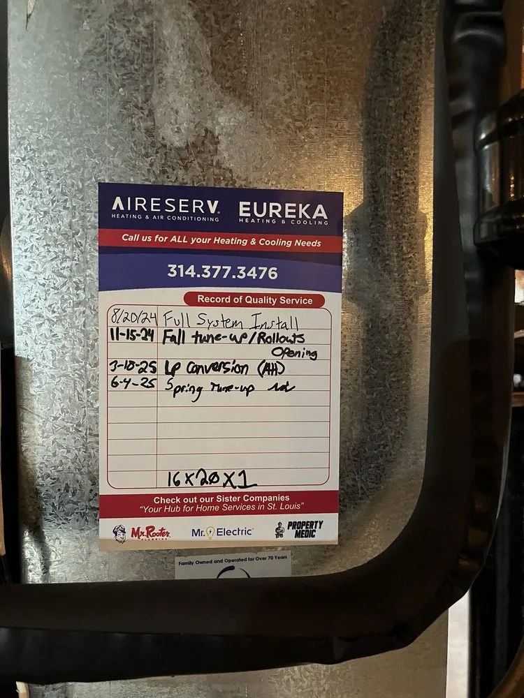 Slide of Eureka Heating and Cooling