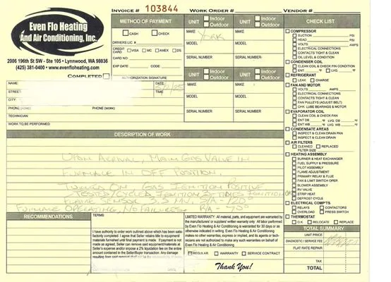 Even Flo Heating and Air conditioning Logo