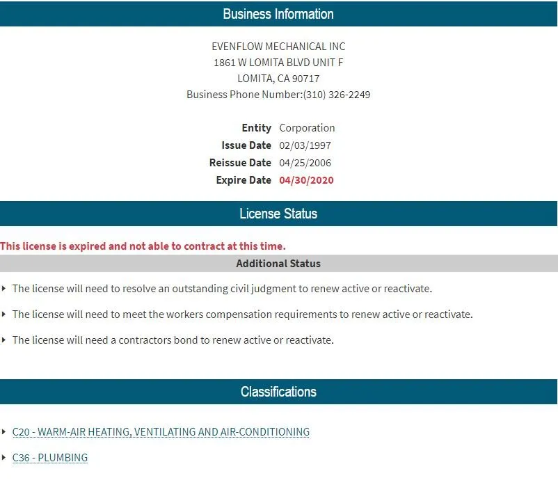 Slide of Evenflow Mechanical
