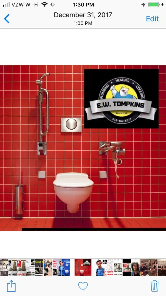 Slide of EW Tompkins Plumbing Heating Cooling