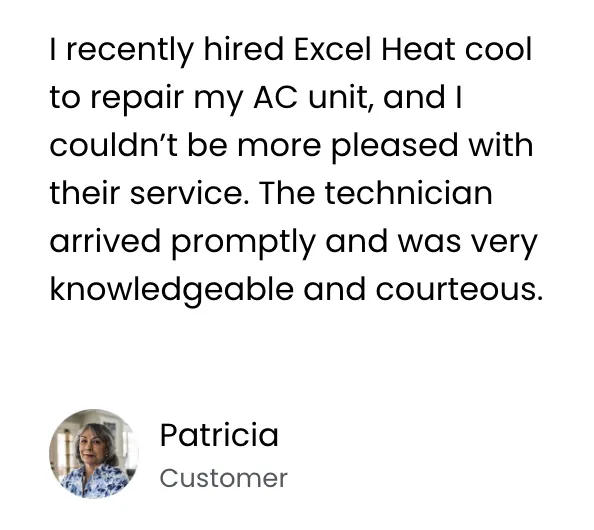 Slide of Excel Heating and Cooling