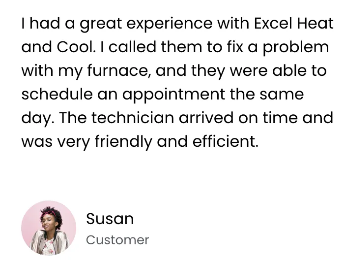 Slide of Excel Heating and Cooling