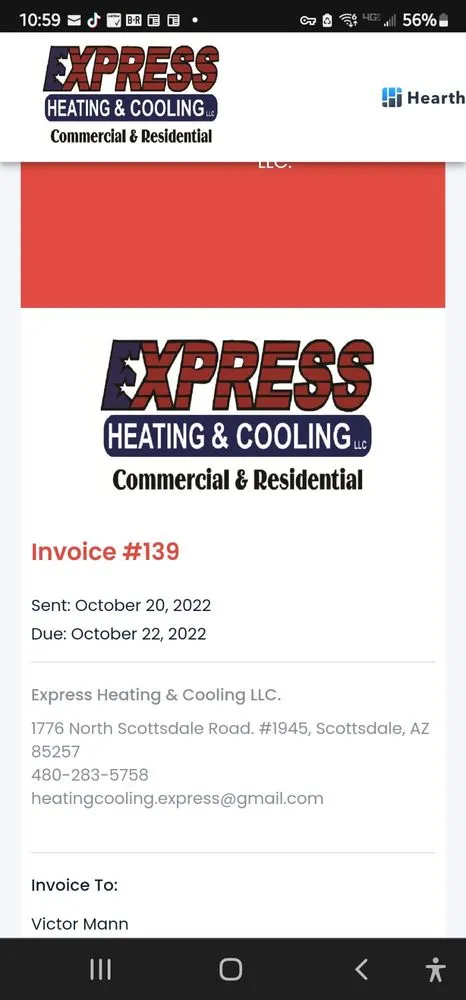 Slide of Express Heating & Cooling