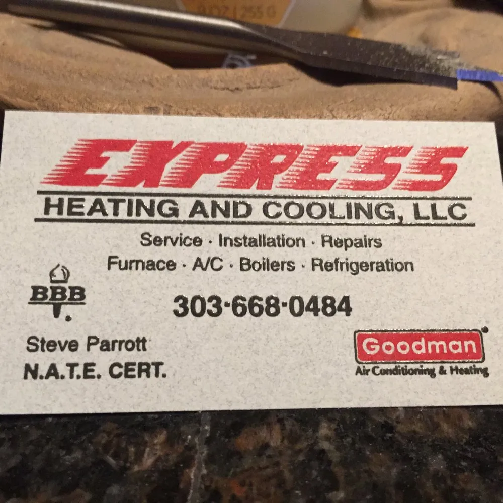 Slide of Express Heating and Cooling