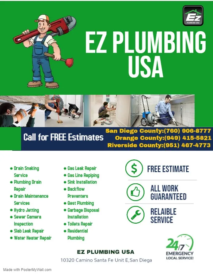 Slide of EZ Plumbing USA