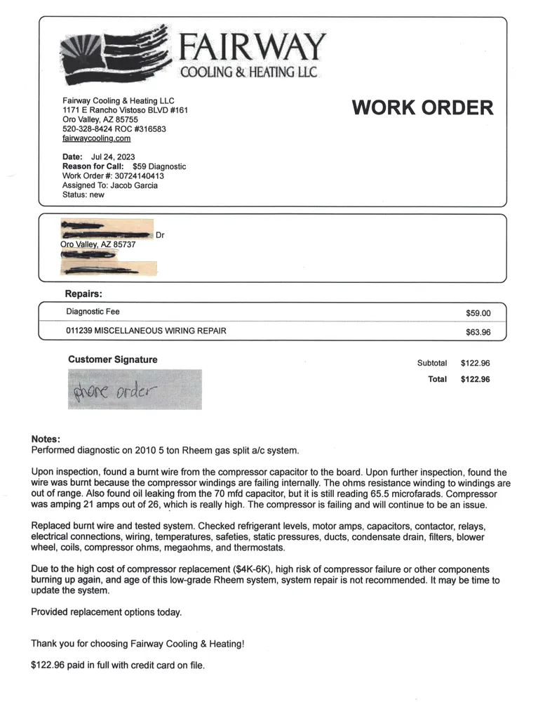 Slide of Fairway Cooling & Heating