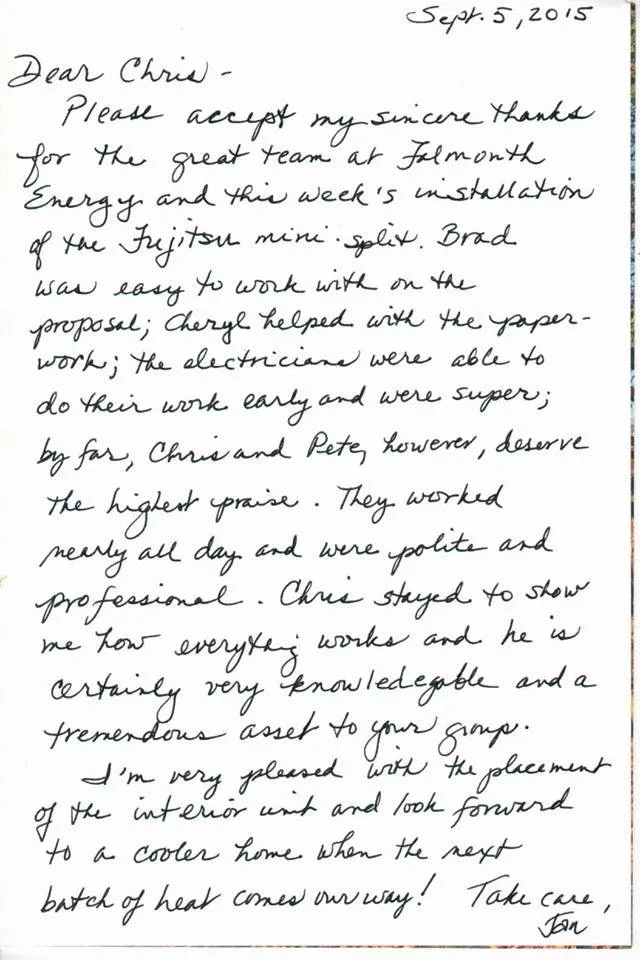 Slide of Falmouth Energy