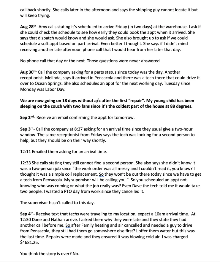 Slide of Family Heating & Air