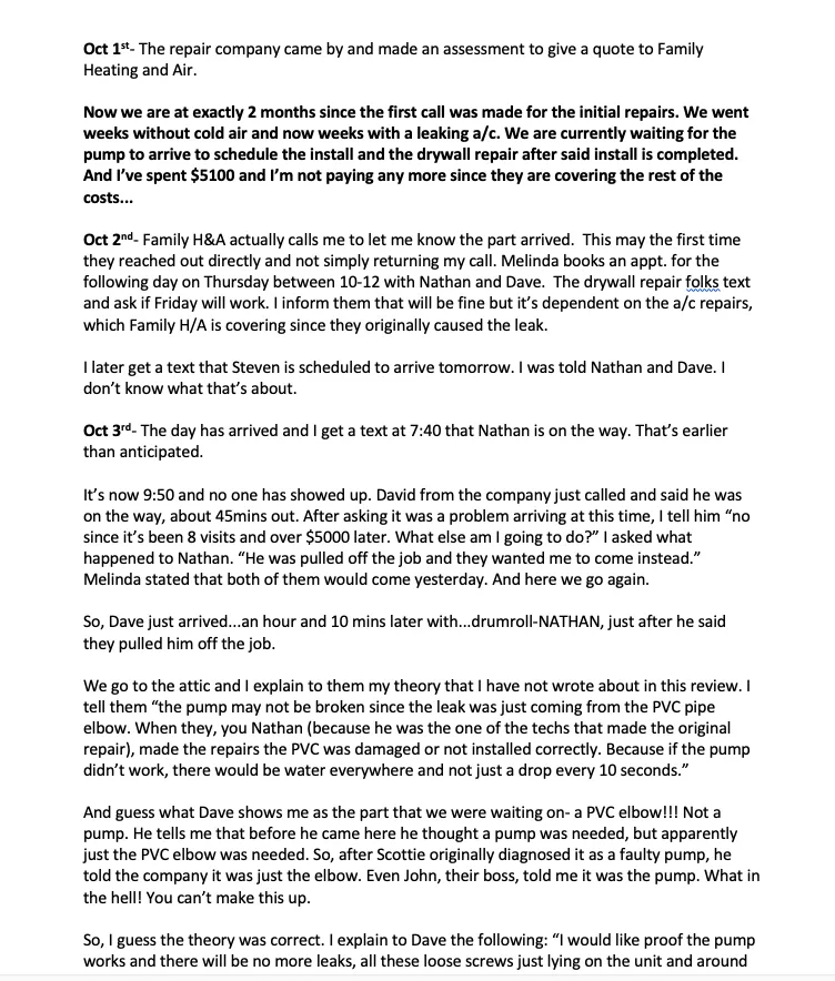 Slide of Family Heating & Air