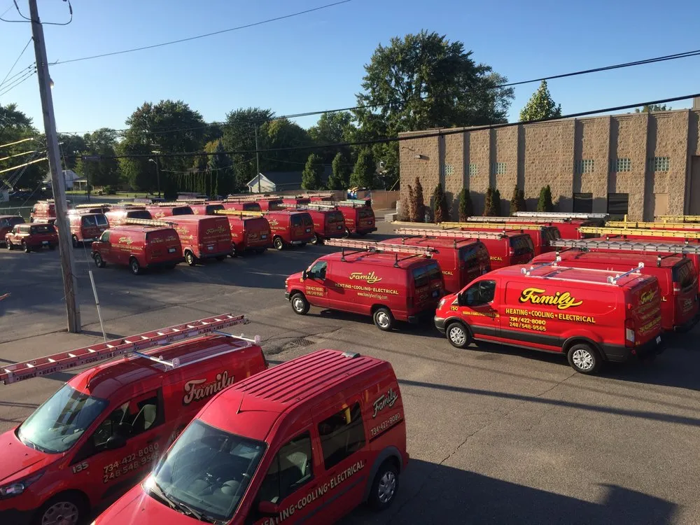 Slide of Family Heating, Cooling & Electrical