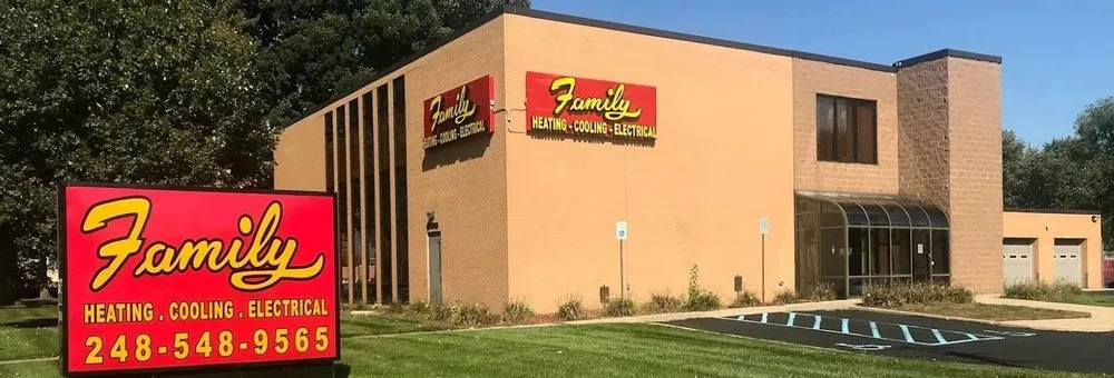 Slide of Family Heating, Cooling & Electrical