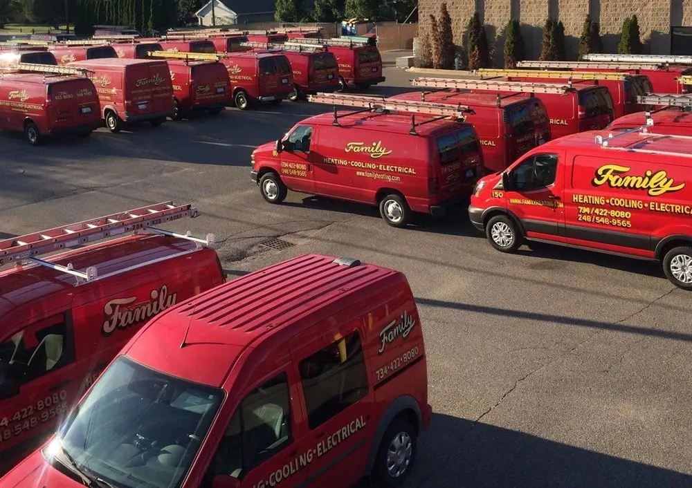 Slide of Family Heating, Cooling & Electrical