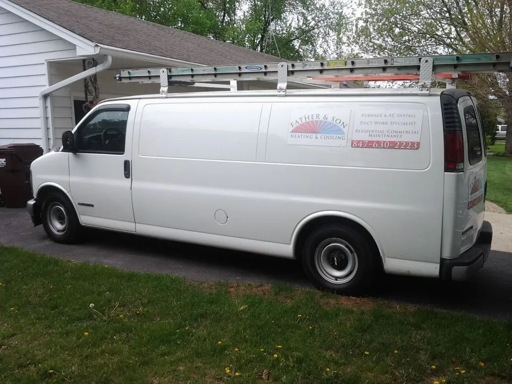 Slide of Father and Son Heating