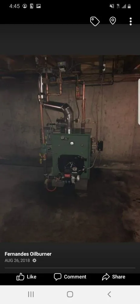 Slide of Fernandes Oil Burner Service