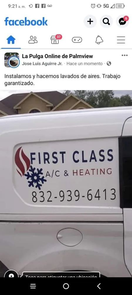 Slide of First Class A/C & Heating