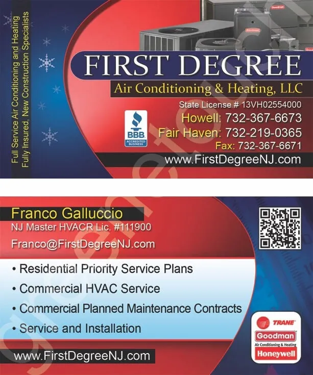 Slide of First Degree Air Conditioning Heating & Plumbing