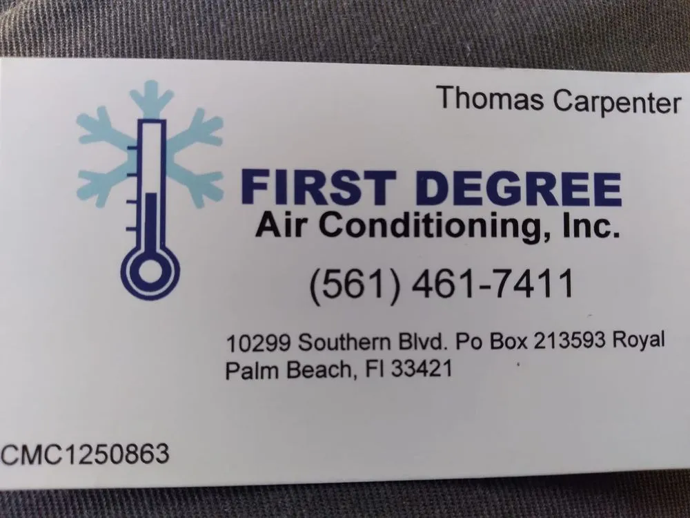 Slide of First Degree Air conditioning