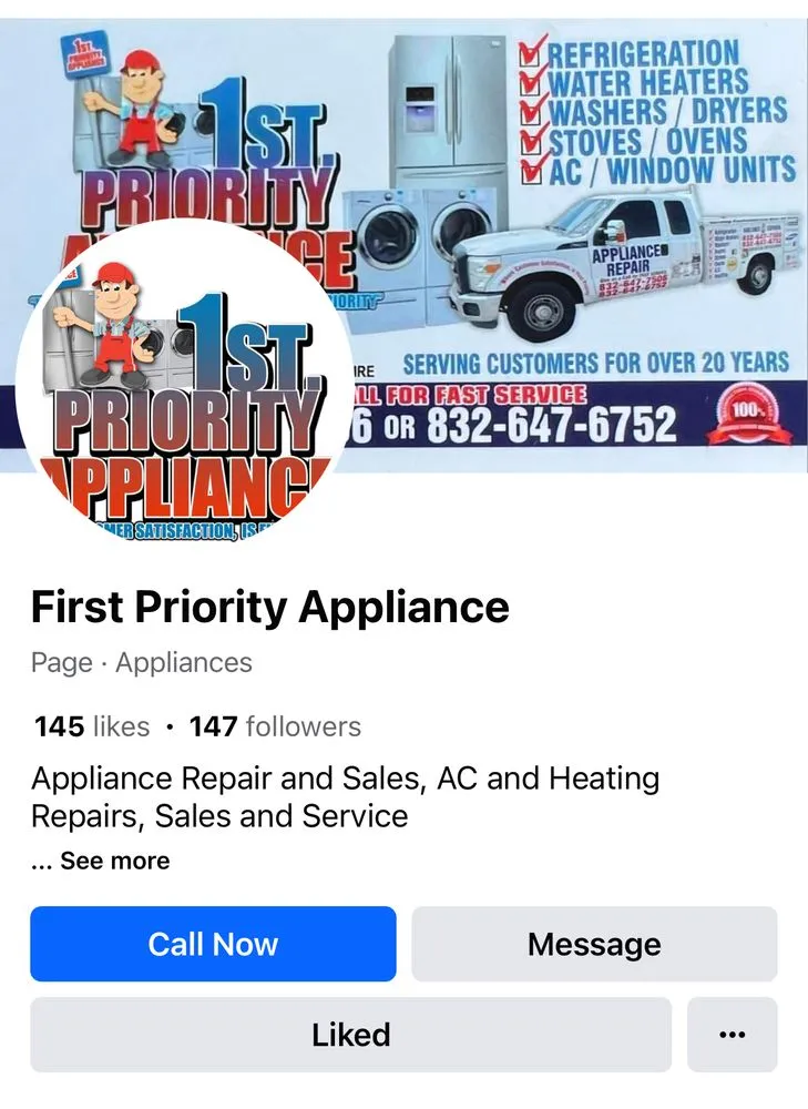 Slide of First Priority Appliance