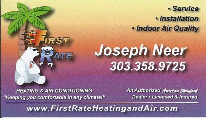 Slide of First Rate Heating and Air