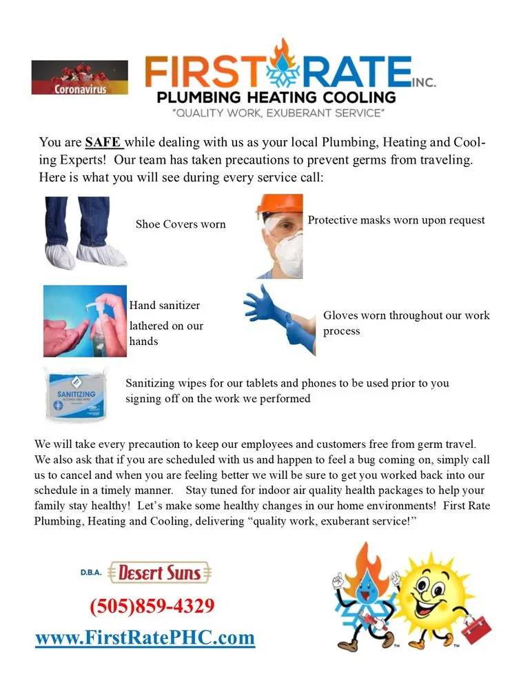 Slide of First Rate Plumbing Heating and Cooling