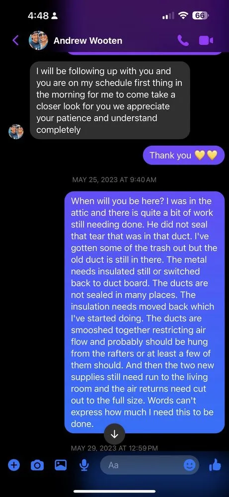 Slide of First Response Heating & Cooling