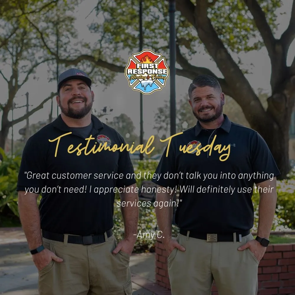 Slide of First Response Heating & Cooling