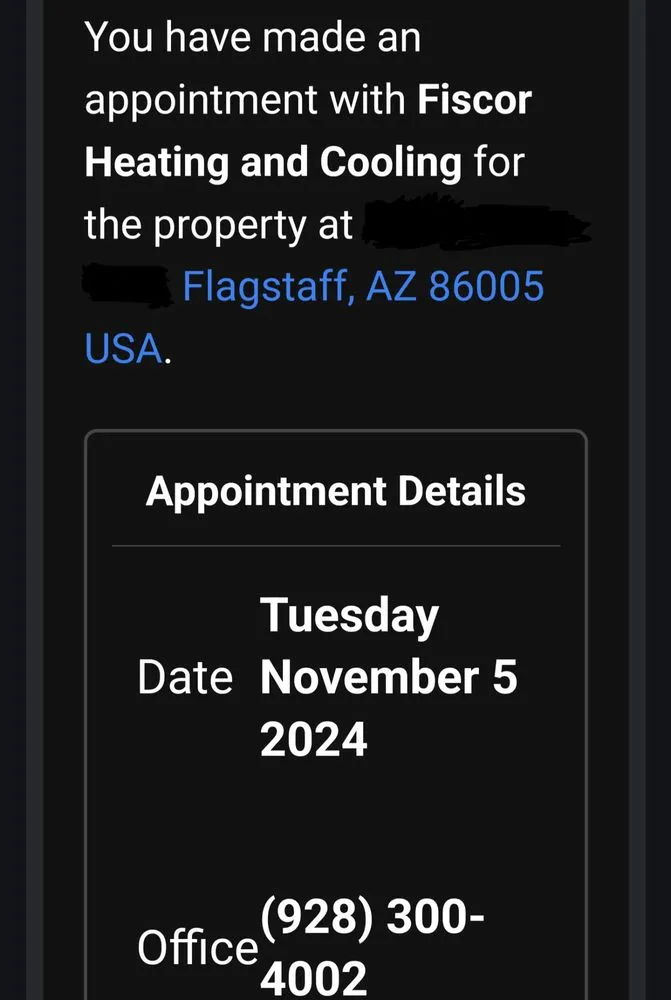 Slide of Fiscor Plumbing and Air