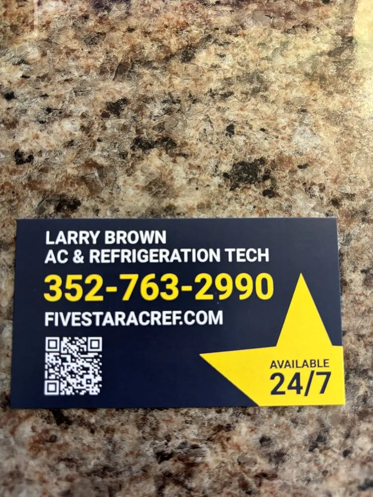 Slide of Five Star AC and Refrigeration Services