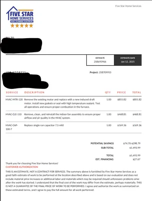 Five Star Cooling Logo