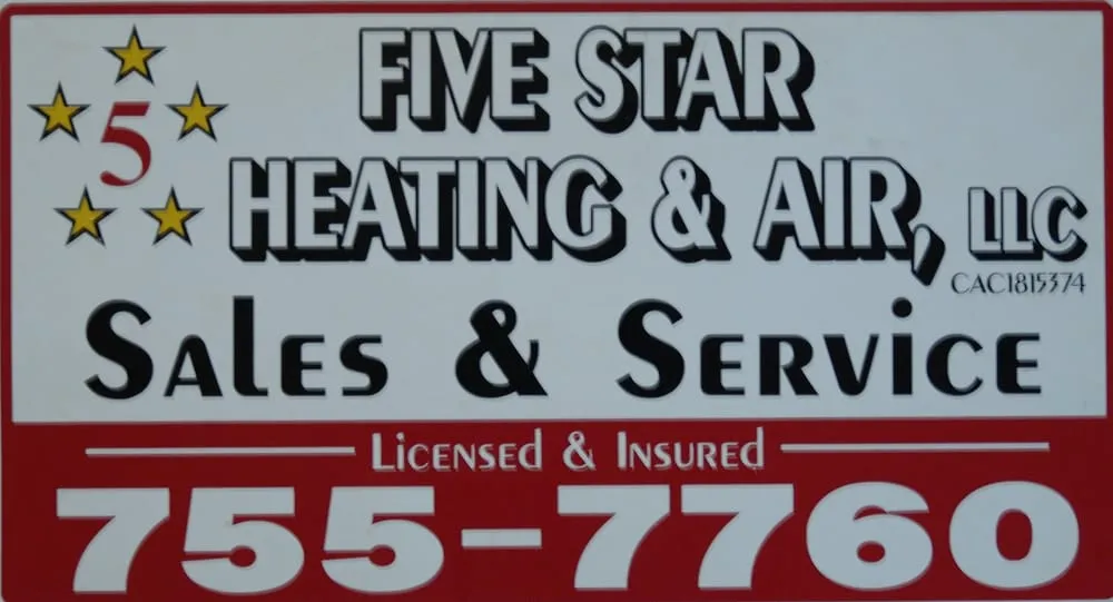 Slide of Five Star Heating and Air