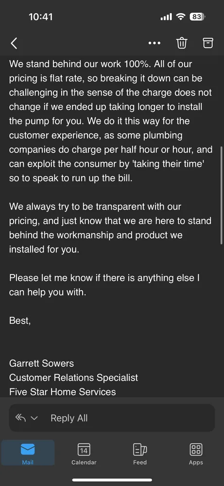 Slide of Five Star Home Services