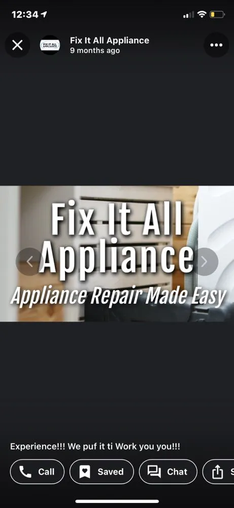 Slide of Fix it All Appliance