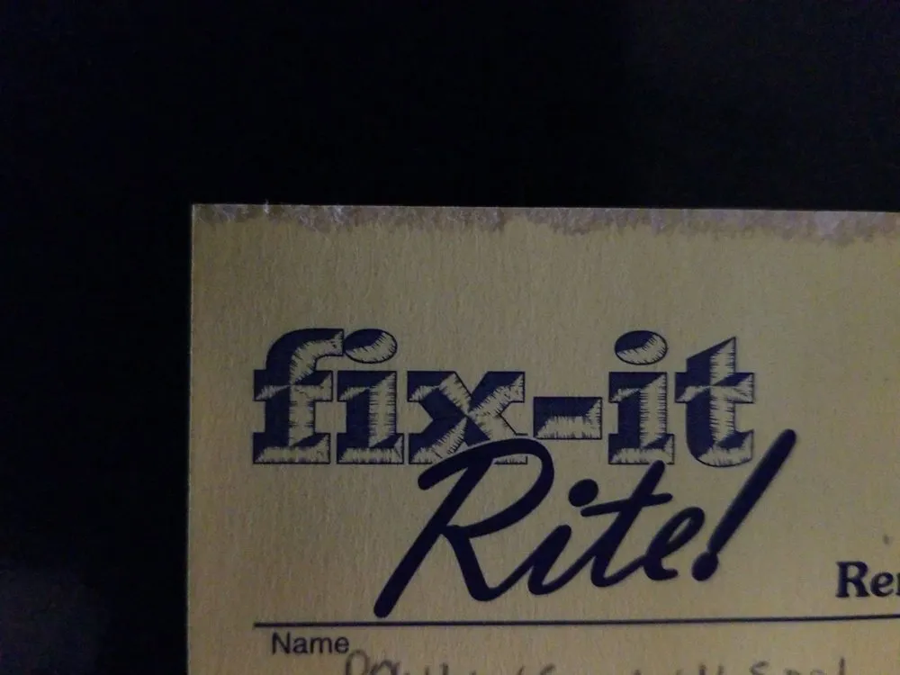 Slide of Fix-It Rite!