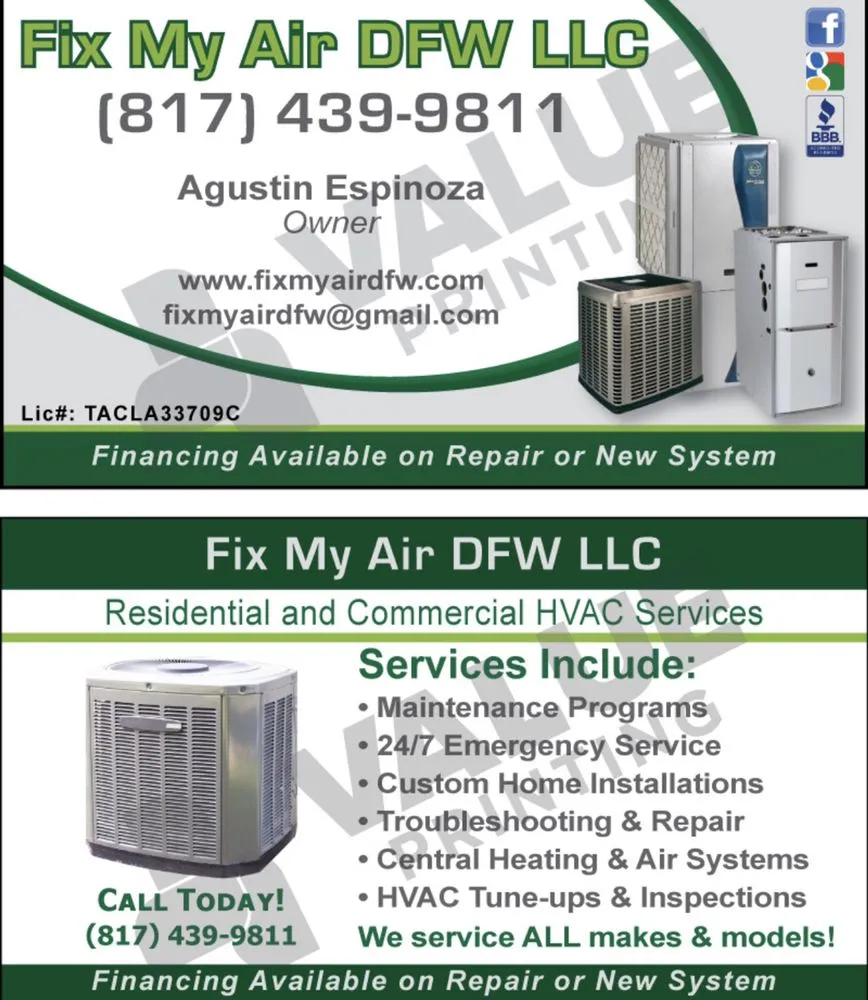 Slide of Fix My Air DFW