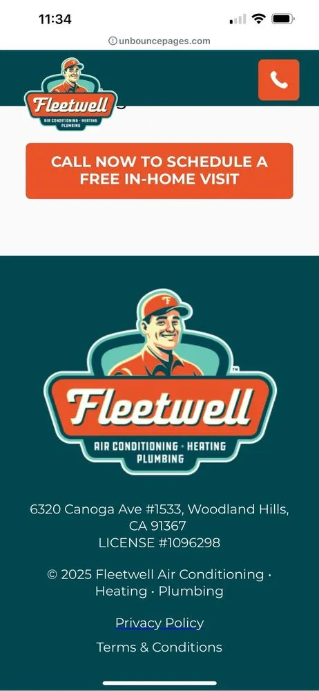 Professional heating and cooling service in Tarzana, CA by Fleetwell Air Conditioning, Heating & Plumbing