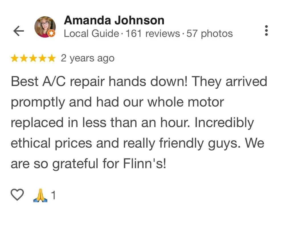 Slide of Flinn’s Heating and Air