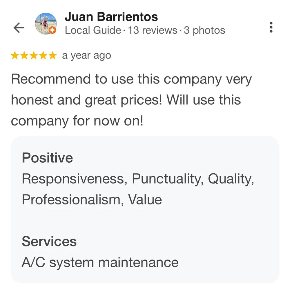 Slide of Flinn’s Heating and Air