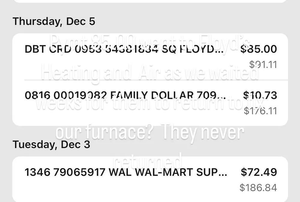 Slide of Floyds Heating and Air