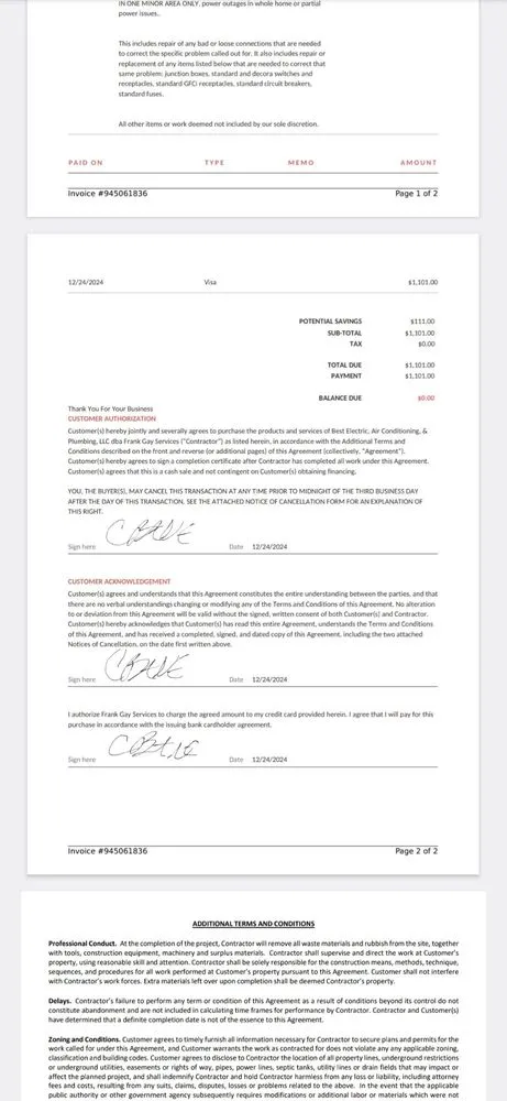 Slide of Frank Gay Services