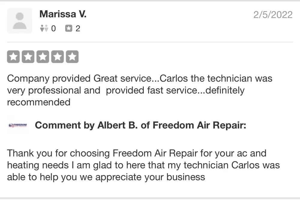 Slide of Freedom Air Repair
