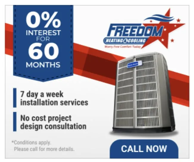 Slide of Freedom Heating & Cooling