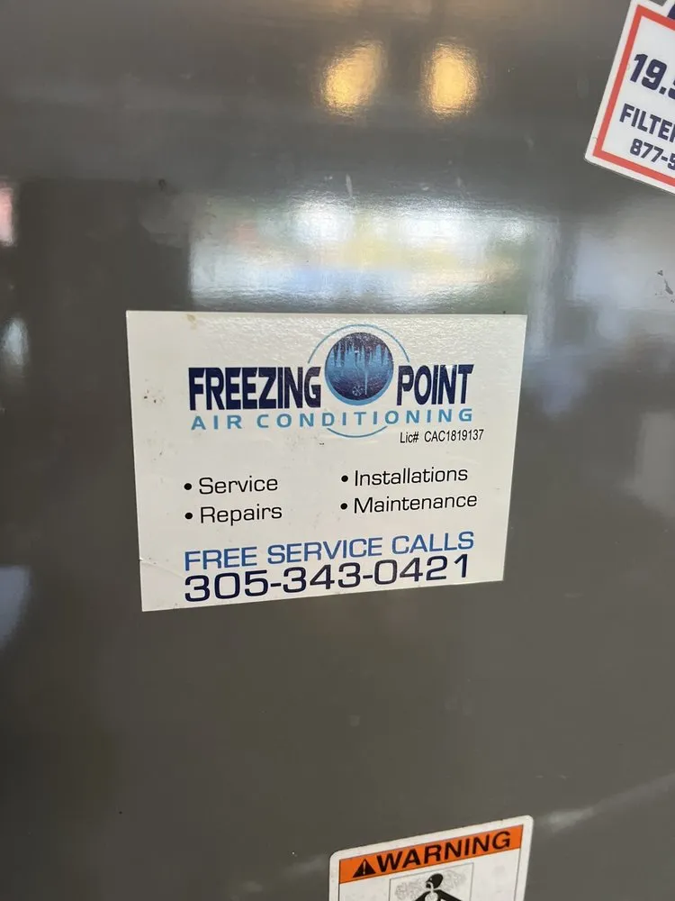 Slide of Freezing Point Air Conditioning