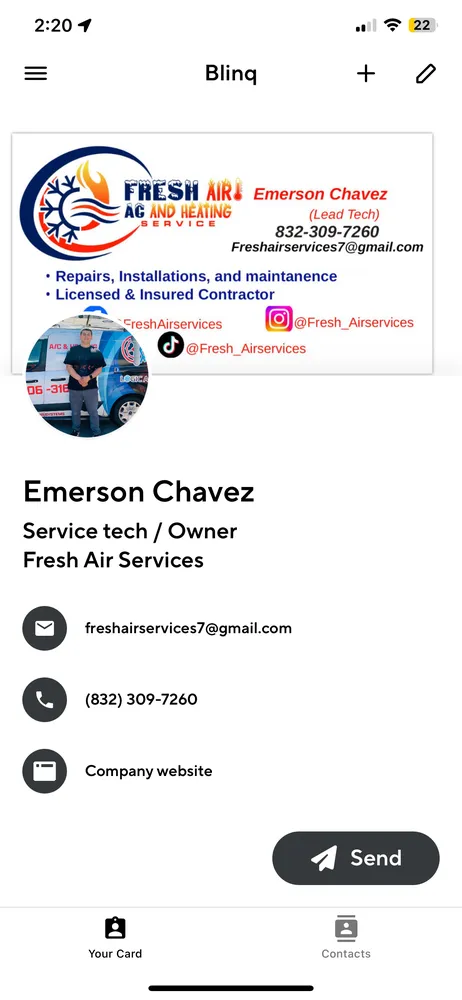 Slide of Fresh Air Services