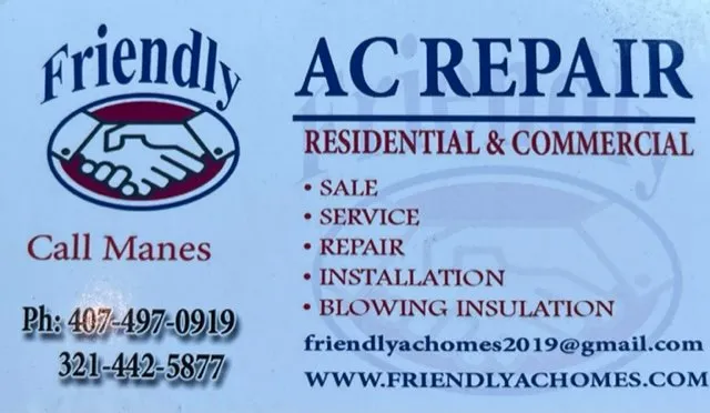 Slide of Friendly AC Homes