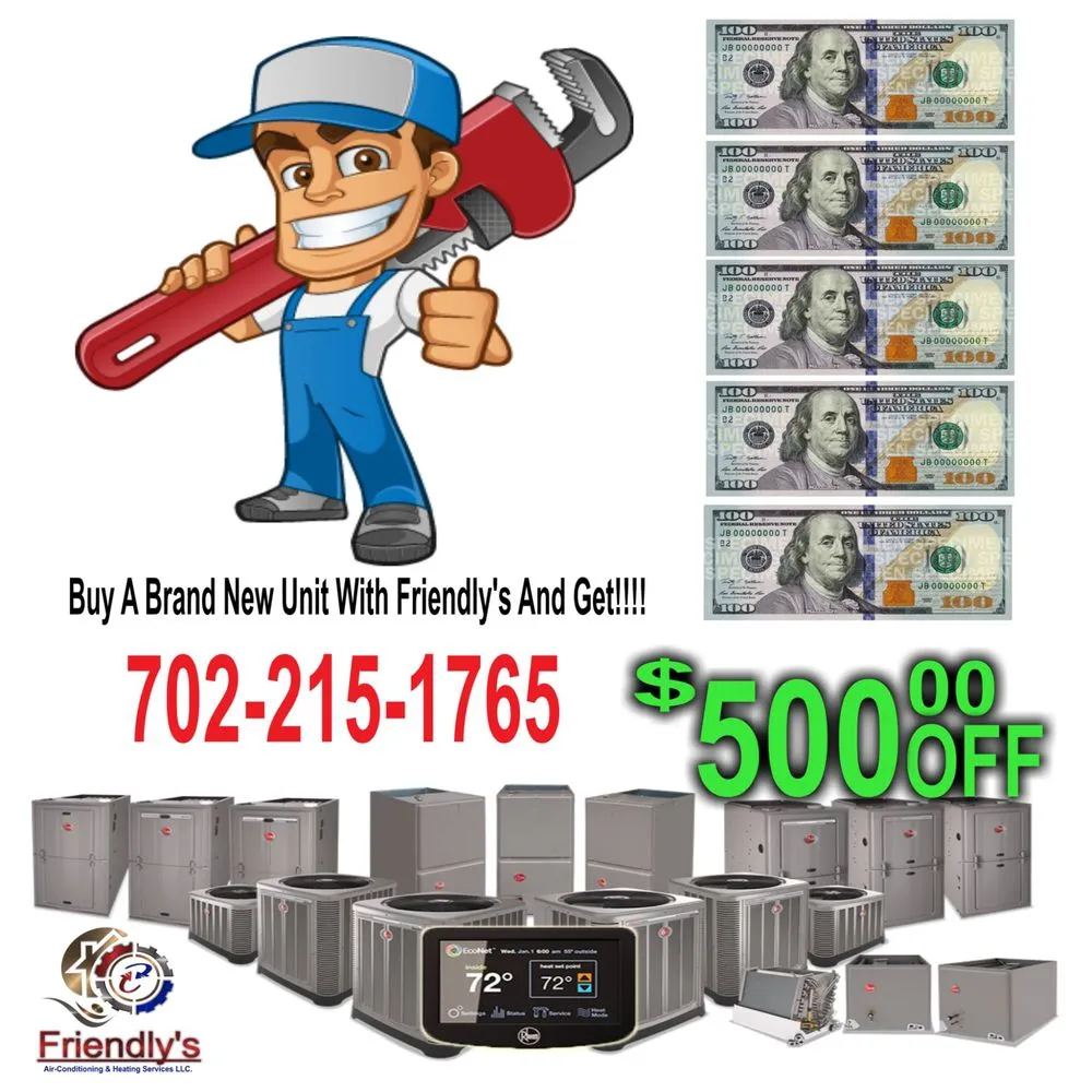 Slide of Friendly's Air Conditioning and Heating Services