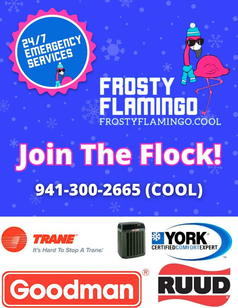 Slide of Frosty Flamingo HVAC Services