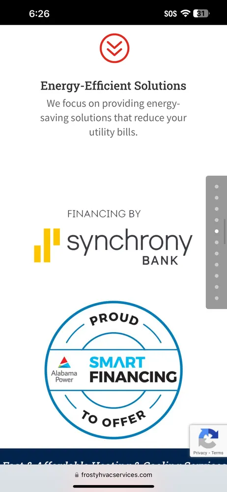 Slide of Frosty Heating & Cooling