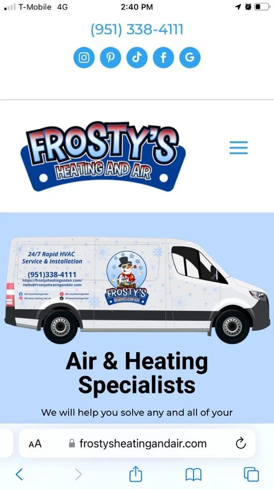Slide of Frosty's Heating And Air Conditioning